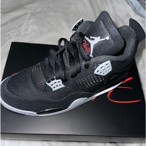 Jordan Retro 4 black canvas-SOLD